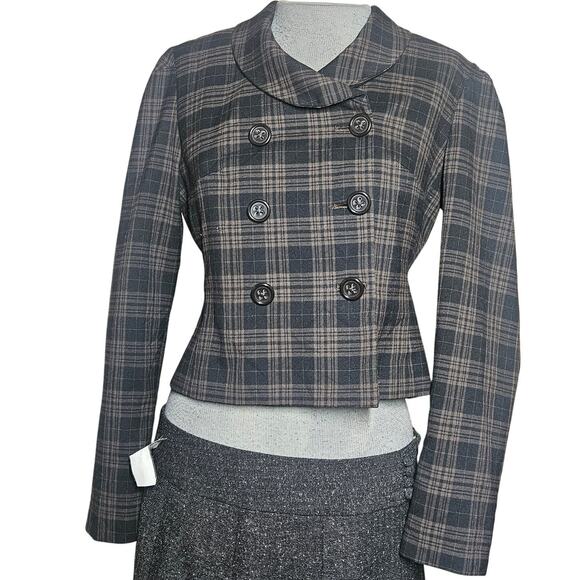 Plaid Blazer Jacket Size 4 - Picture 1 of 4